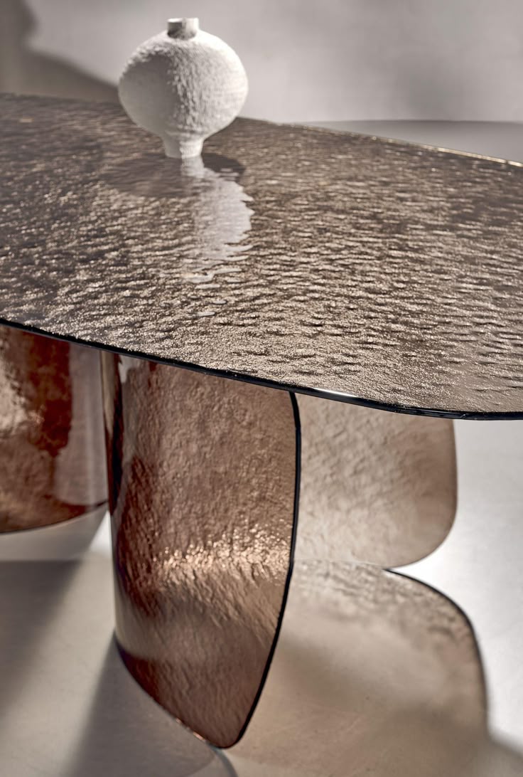 Crafted glass table