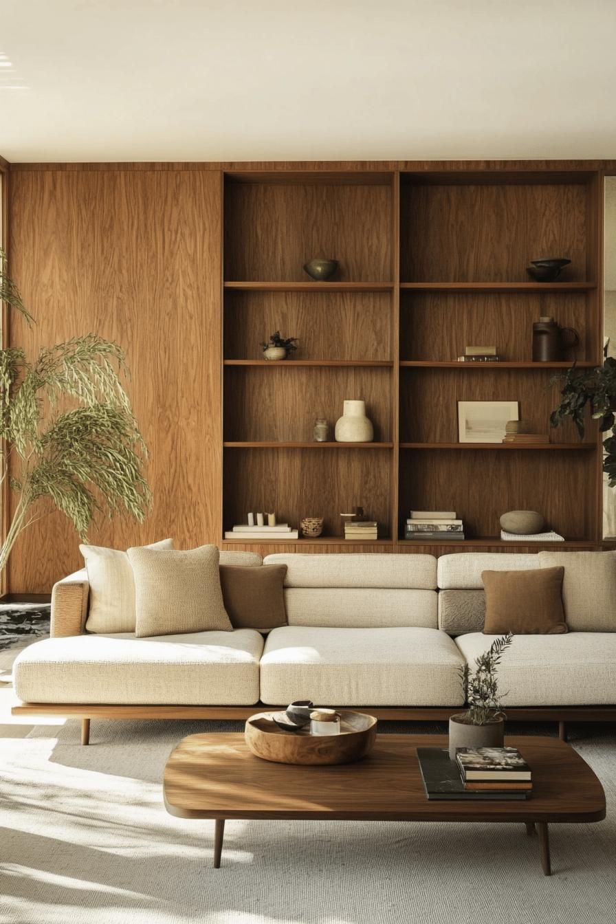 Living room decor shelfing