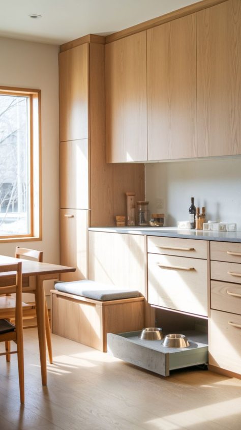 built-in feeding stations