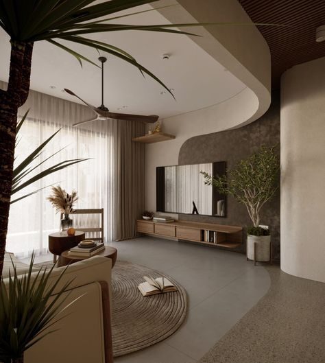 13205. 3D Living Room – Kitchen Interior Model Download by Phuong Ta