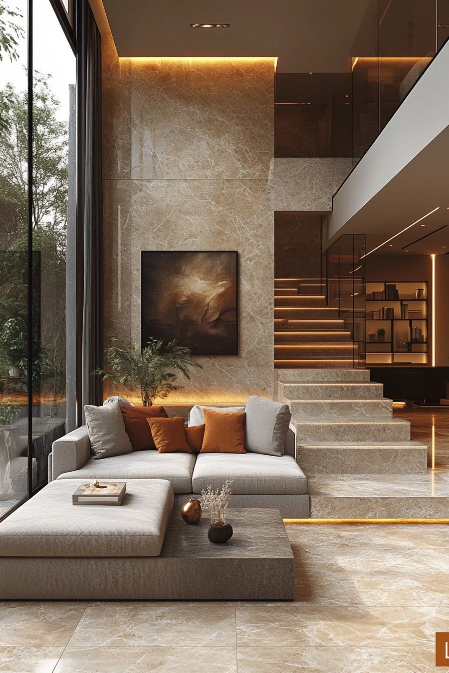 Lighting in landed home stairs