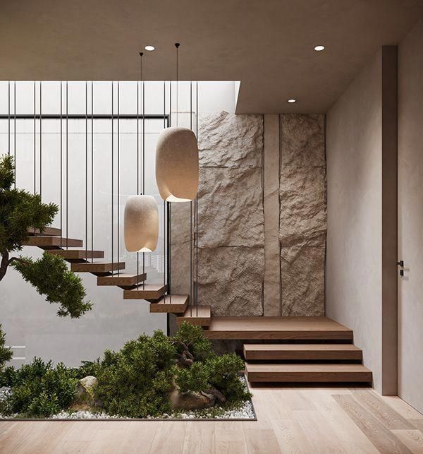 metal railings for landed stairs