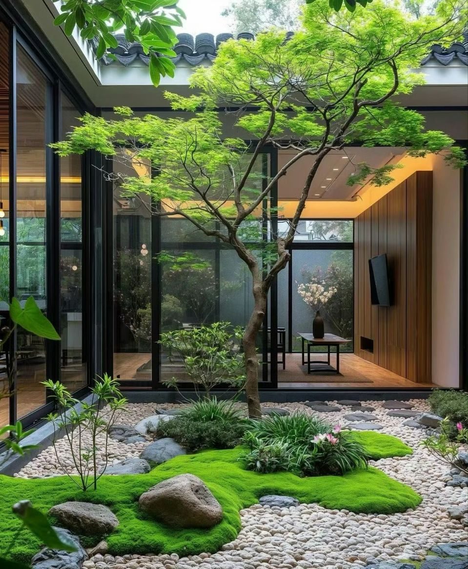 Landscaped courtyards in homes