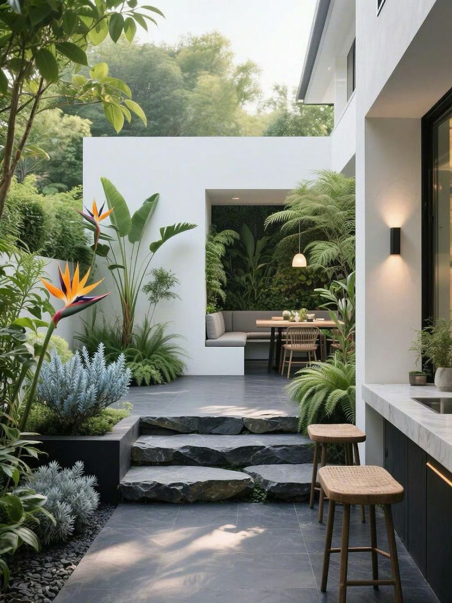 Open patio in landed homes