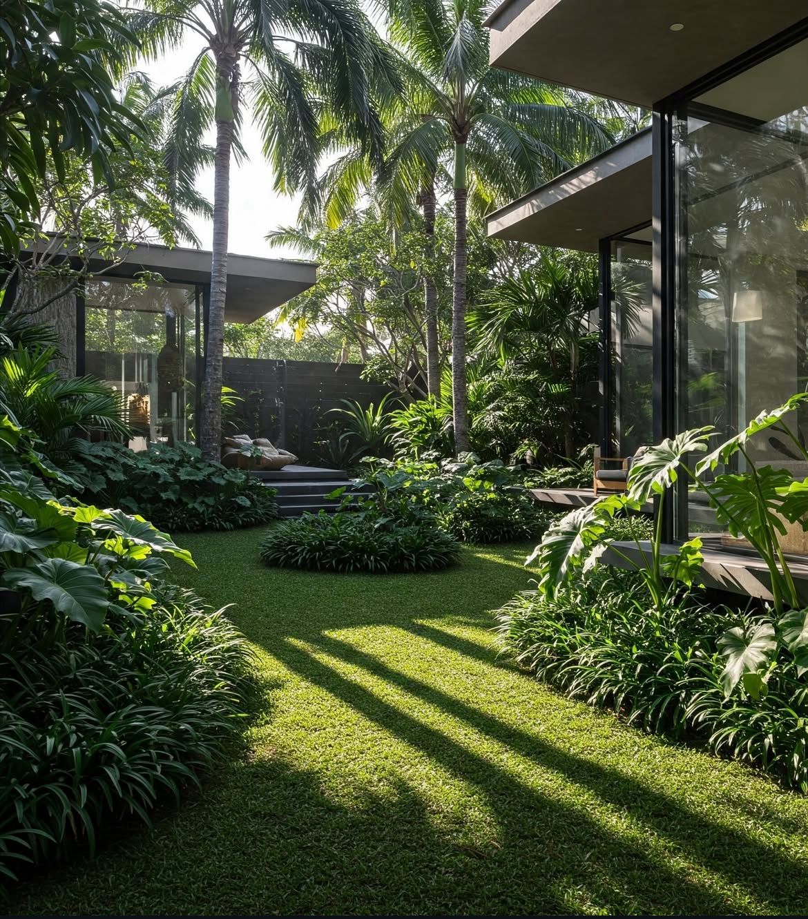 Trpical plant landscaping