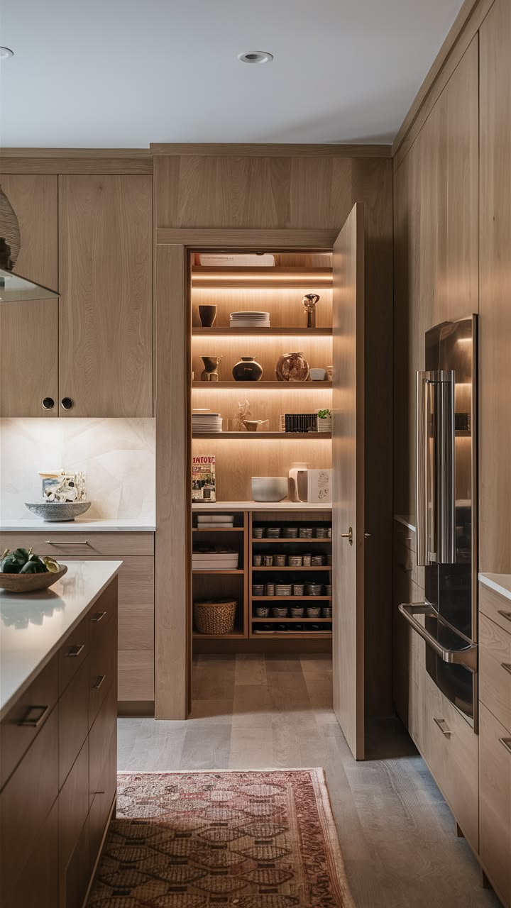 hidden pantry kitchen design 4